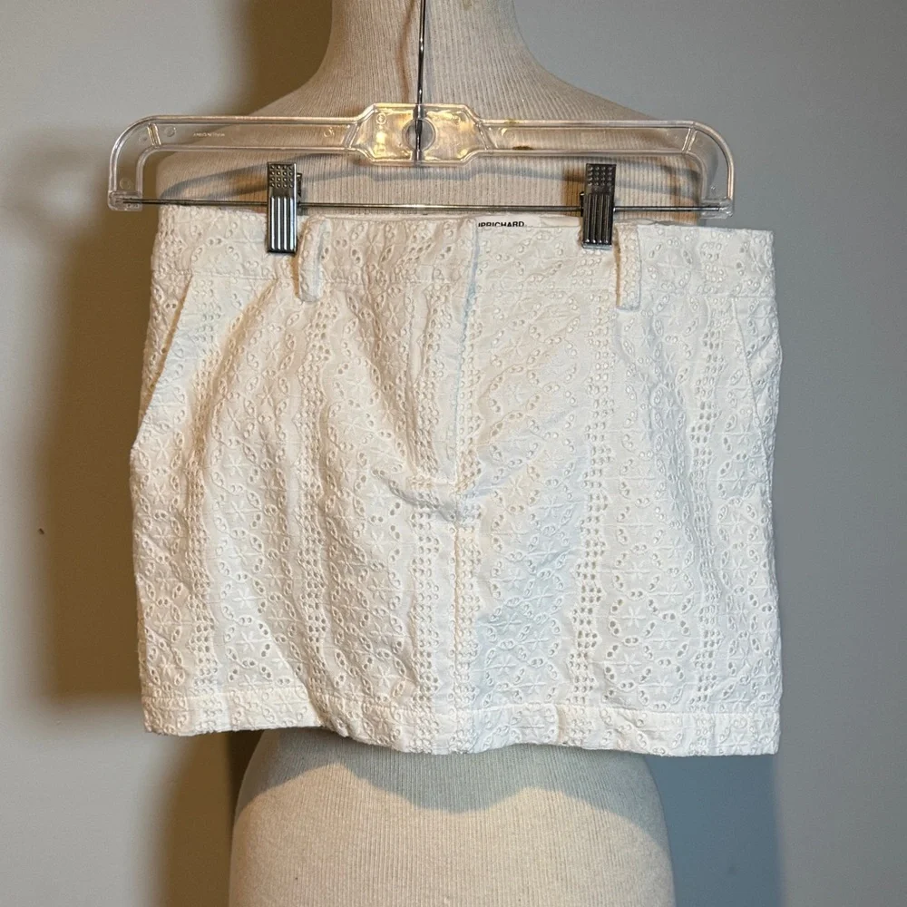 Amanda Uprichard Ivory Textured Skort 100% cotton
